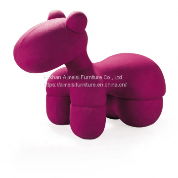 Hot selling Popular living room Children Fiberglass Puppy Pony Chair