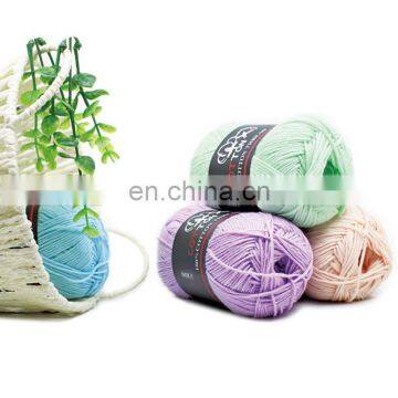 Amazon Customized 50g 8ply 100% Milk Cotton Baby Knitting Yarn photo-4