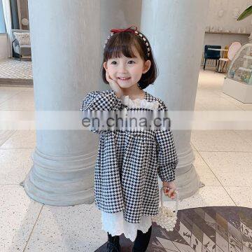 Children's Clothing Ins Girls Autumn 2020 Children's Lace Plaid Skirt Children's Dress