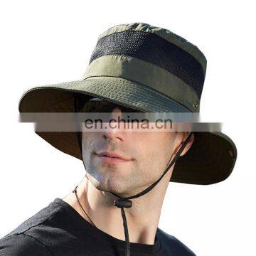 Summer Cotton Cap Wholesale Fishing Boonie Brim Sun Cheap Foldable Sun Custom Bucket Hat Safari Hat With Strings photo-6