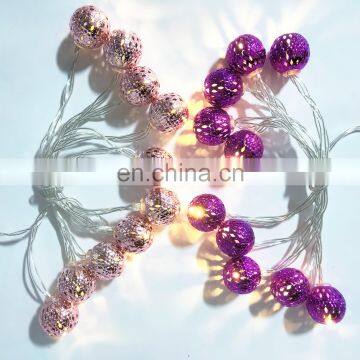 2020 Hot Sale Christmas Decoration Iron Led Fairy Morocco Ball Light Decor For Home Bedroom Indoor Strip Holiday Lighting photo-3