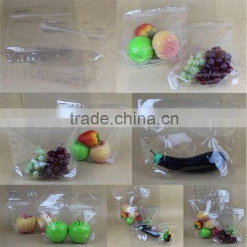 transparent LDPE China made plastic freezer bag for fruit package with holes