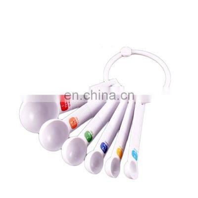 6PC White Measuring Spoon Tea Scoop Teaspoon Baking Cooking Kitchen Tool quality first