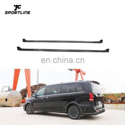 Carbon Fiber V-Class W447 Side Skirts for Mercedes Benz Vito V220 V250 Van 15-19