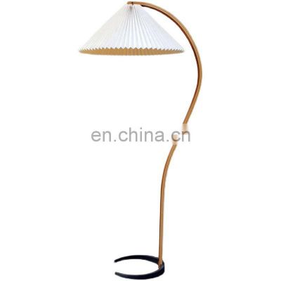 Medieval Pleated Floor Lamp Simple And Creative Solid Wood Nordic Floor Lamp