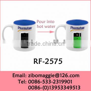 U Shape Ceramic Color Changing Cup and Magic Cup with Custom Printing for Promotion Coffee Cup