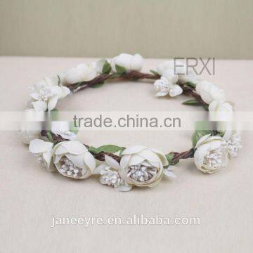 Wholesale Hair Wedding Bridal Deisign Flower Wreath Garland Set Hair Accessaries