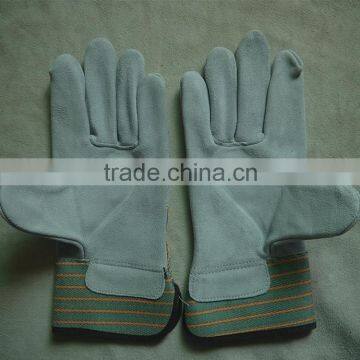 high quality good price cow split leather gloves for rigger