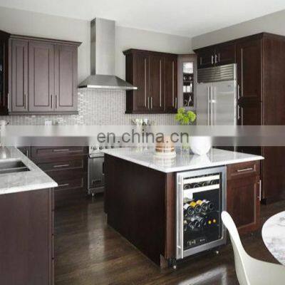 USA Cherry solid wood kitchen cabinets Modular kitchens design