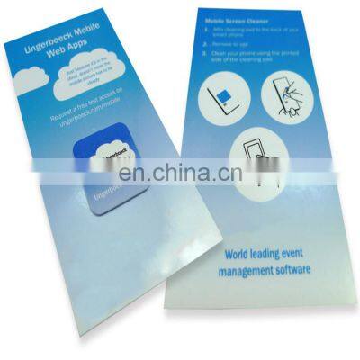 Full Color Custom Printed Microfiber Mobile Screen Cleaner Stickers