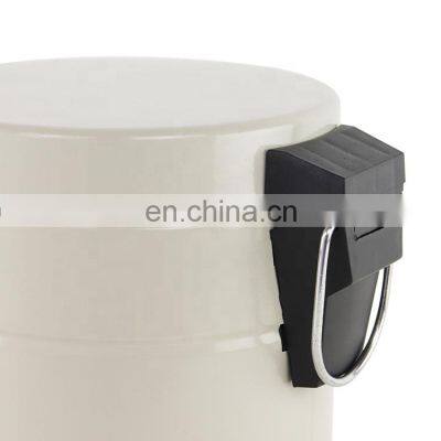 High Quality Powder Coating Light Grey Trash Can With Toilet Brush Set Household Bathroom Accessories for Home