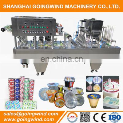 Automatic jelly cup filling and sealing machine auto juice pudding small plastic cups packing machines cheap price for sale