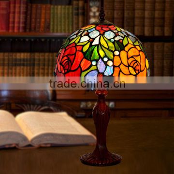 Creative Table Lamps,art deco lamp ,Tiffany Style rose Glass Table Lamps,Glass Shade Table Lamp