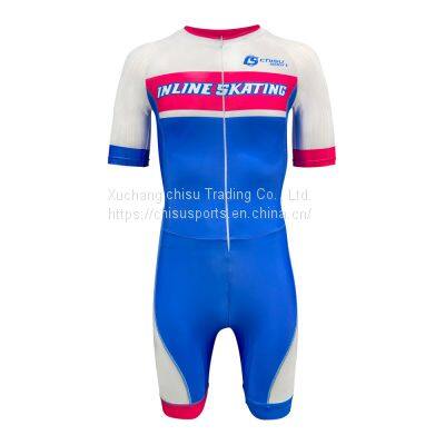 Chisusport Sublimation Short Track Speed Tops Bike Team Quick Dry Breathable Shirt T-shirt Cut Resistant Suit Teamwear Custom Oem photo-4