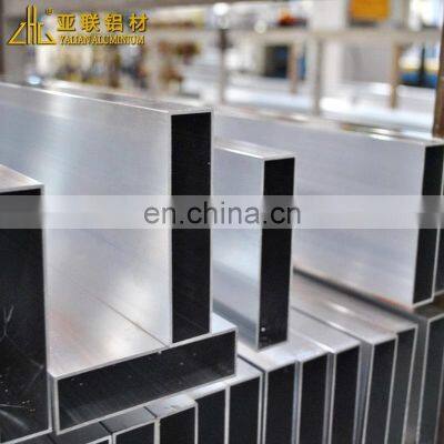 All types of aluminium square pipe,100*50*2.0 aluminum hollow profile,6063 price per kg aluminium box bar for wholesale