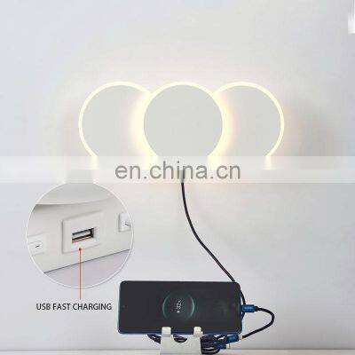 Factory Price Scones Corner Simple Aluminum Hotel Nordic Modern Round Shape Art Wall Light For House Decoration photo-5