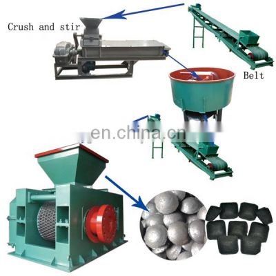 Factory direct sale price roller press charcoal powder coal briquette making machine price