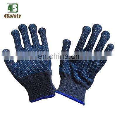 4SAFETY Double Side PVC Dotted Cotton Gloves for Dubai UAE and Qatar Market