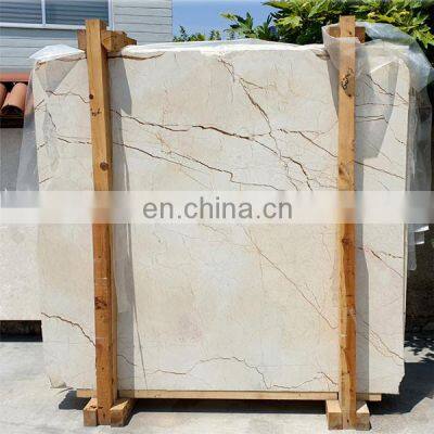 New Model Product Premium Quality Sofita Gold Beige Marble Polished Slabs for Wall Floor Decorative Tiles CEM-SLB-30