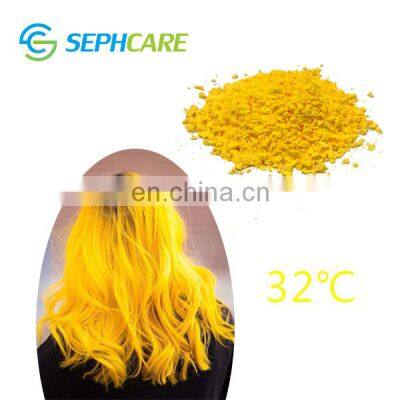 Sephcare thermochromic pigment change hair colors yellow dyestuffs