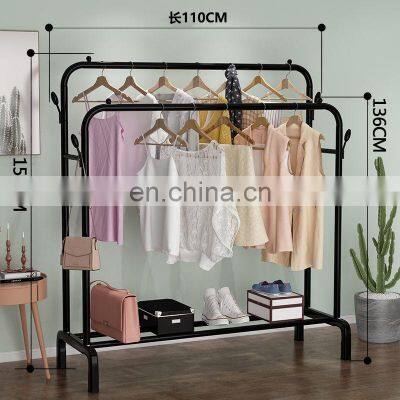 Clothes Rack Floor Bedroom Household Hanger Indoor Folding Clothes Rail Hanger