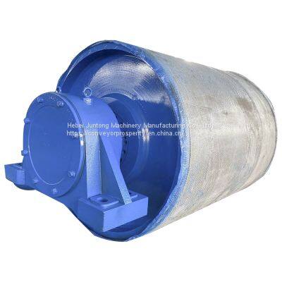 DIN Stainless Steel Belt Conveyor Plain Rubber Lagging Pulley for Cement