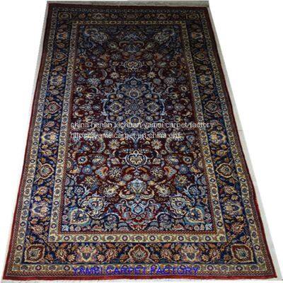 3x5ft Red Color Handmade Silk Persian Carpet Hanging Tapestry photo-2