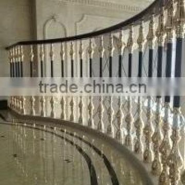 GYD-15B072 Customed wrought iron balcony railings in balcony wood designs