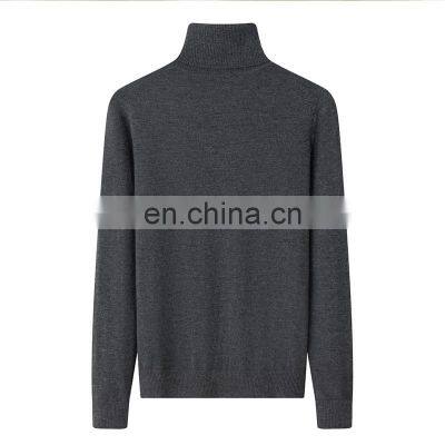 Ladies 100% Cashmere Turtleneck Sweater Winter Thick Knitted Pullover Soft Warm Formal Style Solid Pattern OEM Service Available