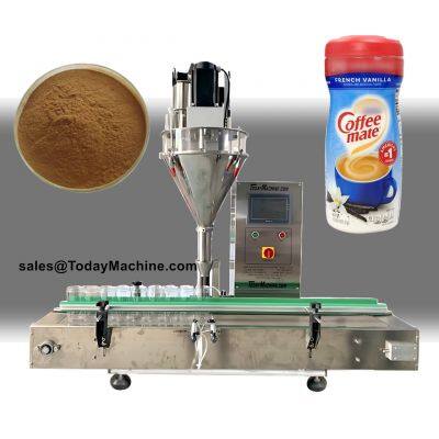 Automatic Jar Dosing Auger Bottle Chili Pepper Seasoning Powder Filling Machine With Screw Feeder
