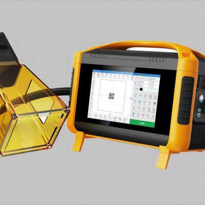 Compact portable handheld laser marking machine, mini laser engraving machine, rechargeable metal and plastic material.