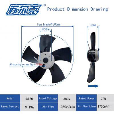 300mm AC Axial Flow Fan for Air Conditioner Cooling Unit (K-AC300-A220-16) photo-3