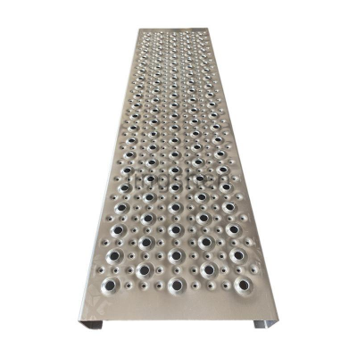 Wholesale Perforated Aluminum Alloy Walkway Grating With Alligator Mouth Holes, Perforated Metal Staircase Anti-slip Metal Mesh photo-1