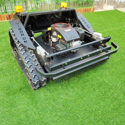 Motor a gasolina de alta torque CE EPA Euro, Cortador de grama sem fio, autopropulsado a 48V, com esteira de borracha industrial e controle remoto