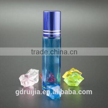 Blue Roll on Glass Bottles, Colored Roll on Bottle for Essential Oils, 10ml Roll on Sample Bottles