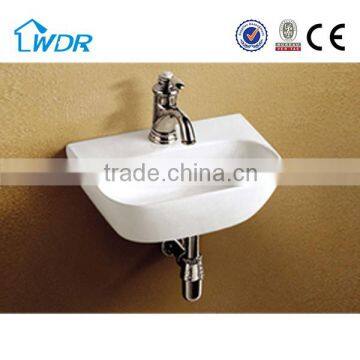 Bathroom wall hung corner ceramic small wash basin