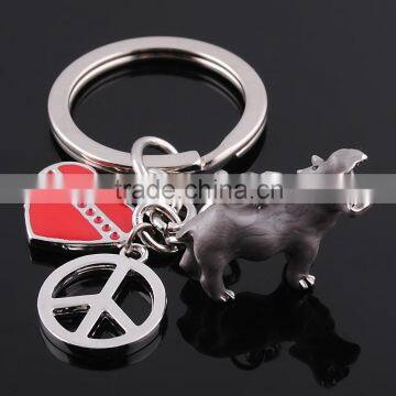 Pet Keychain manufacturers animal key chain hippo keychain