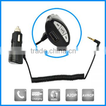 Wireless car kit with handsfree function 12v aux bluetooth car kit