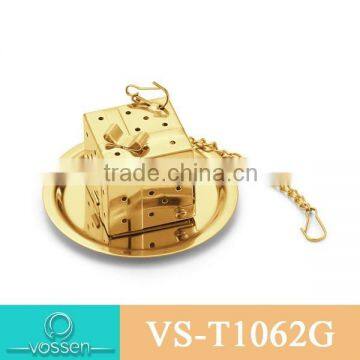Gold Plating Gift Box Shaped Tea Infuser photo-1