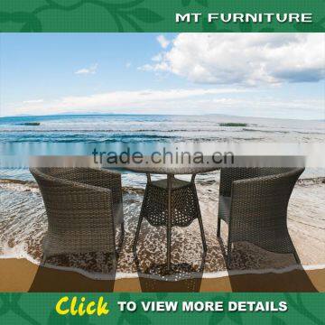 3 Piece Wicker Outdoor Restaurant Furniture Seating Sets