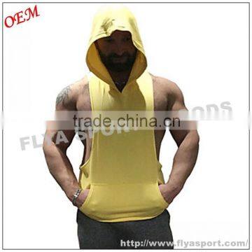 High quality multicolor custom mens blank GYM stringer y back sleeveless hoodie                        
                                                                                Supplier's Choice