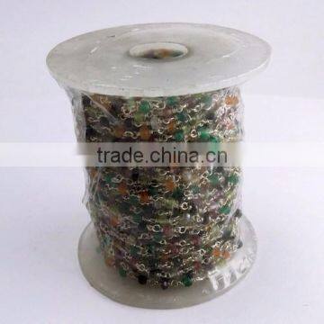 Fancy Style !! Multi Stones Silver Beads Jewelry, Indian Handmade Silver Beads, Online Silver Jewelry