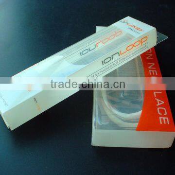 custom clear plastic folding box with hang hole