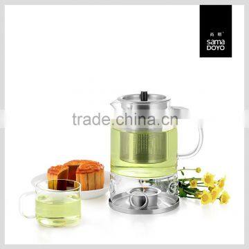 SAMADOYO Glass Teapot with Candle Warmer