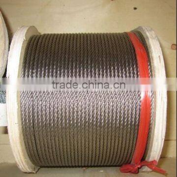 4X31SW+FC 9.1mm galvanized Steel wire rope for temporarily