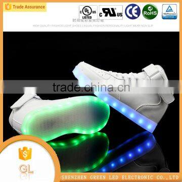 2016 Classic All white/Black luminous led shoes sneakers led
