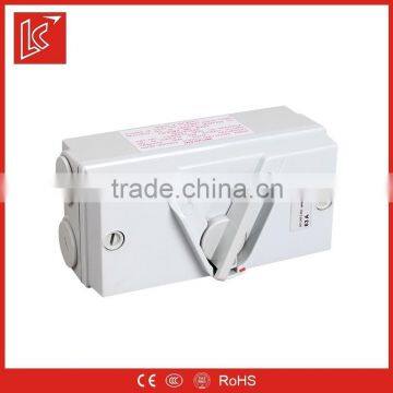IP66 UKF weatherproof isolating switch disconnector, type of isolator switch 1P 2P 3P 4P 20A 35A 63A