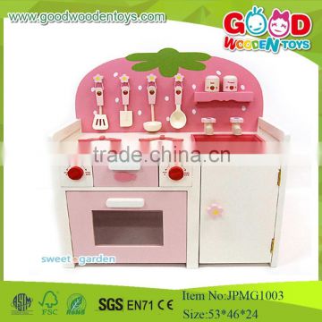 2015New Top Quality Kids Play Toys,Pink And Fashion Wooden Kitchen Set,Good Kitchen Toys