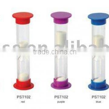 plastic sand timer with keyring or keychain