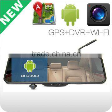 Smart rear view camera GPS with GPS navigation bluetooth DVR and android 4.0